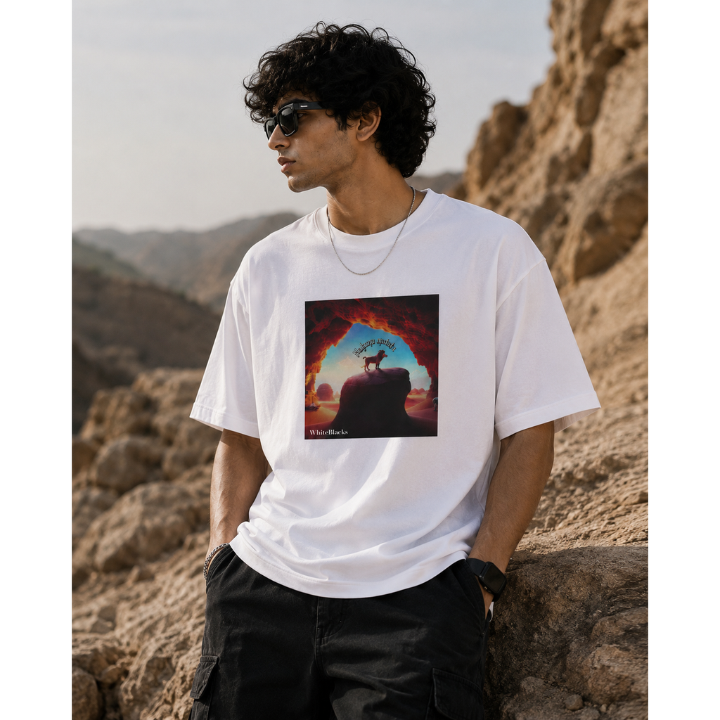 Hakuna Matata Color Oversized Graphic T-Shirt