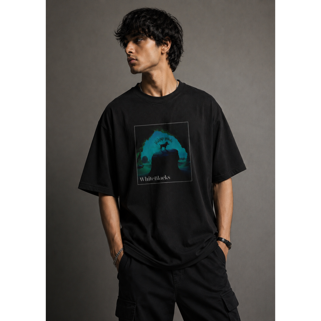 Hakuna Matata Filtered Oversized Graphic T-Shirt