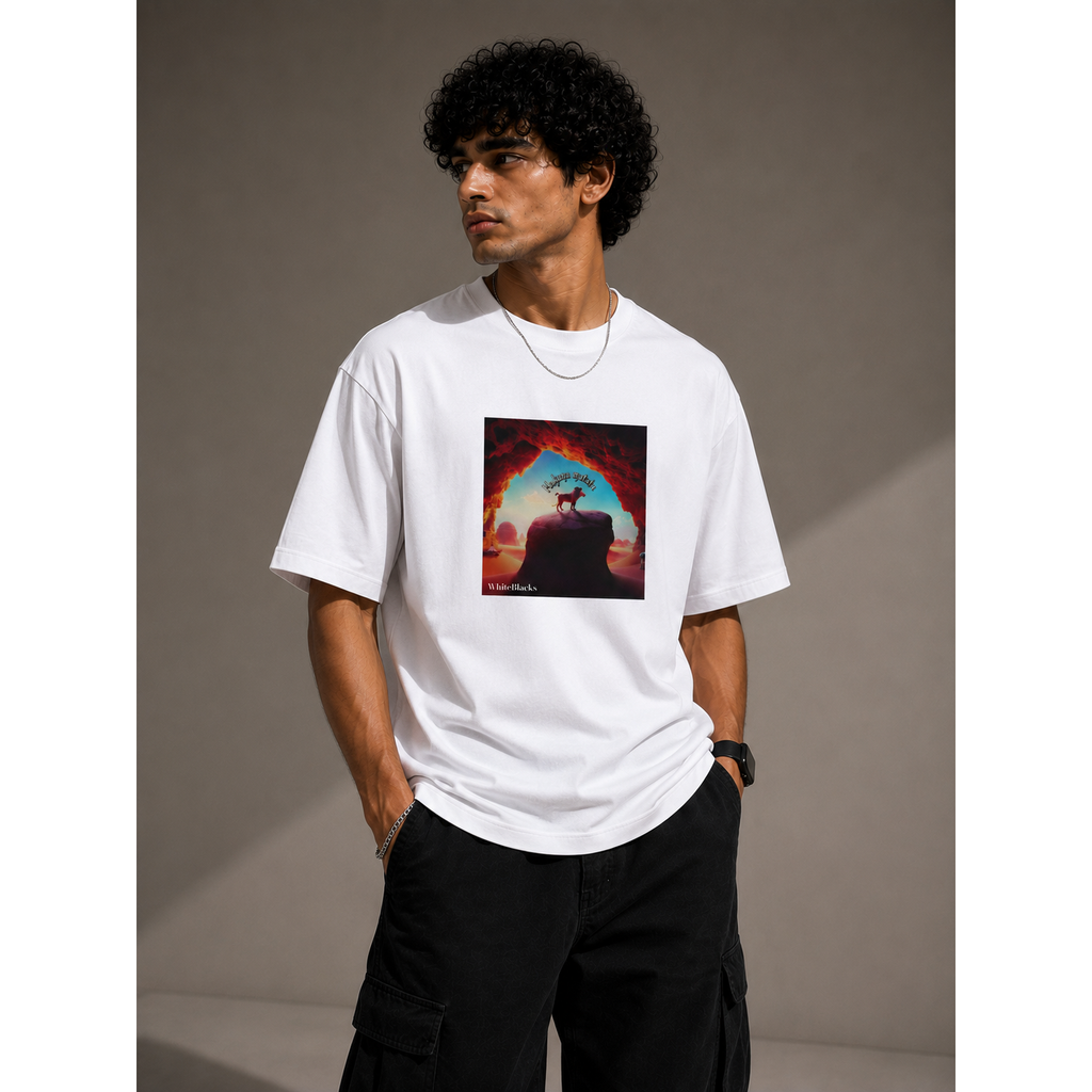 Hakuna Matata Color Oversized Graphic T-Shirt