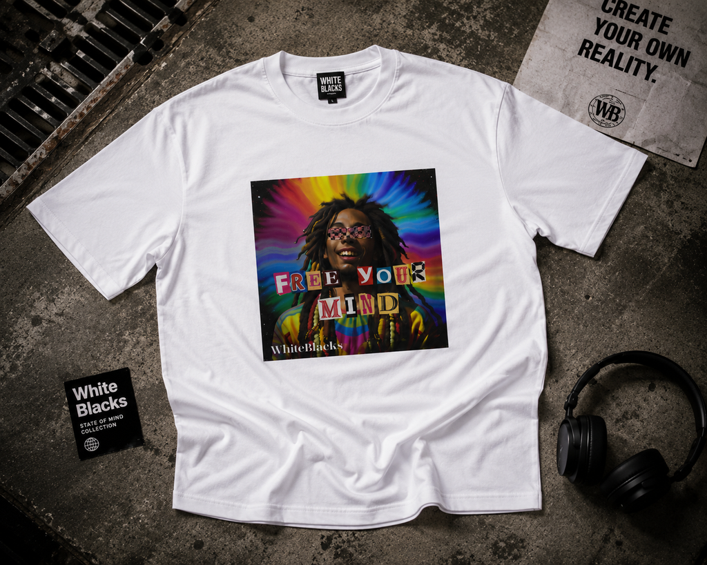 Free Your Mind Color Oversized Graphic T-Shirt