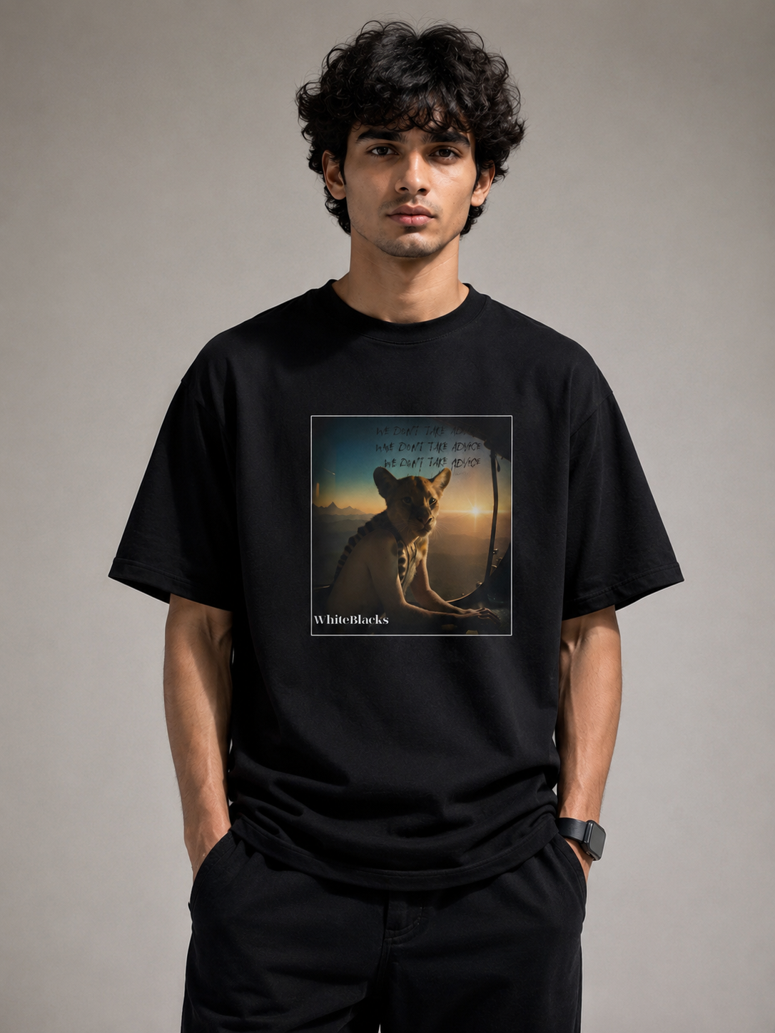 We Don't Take Advice Oversized Graphic T-Shirt