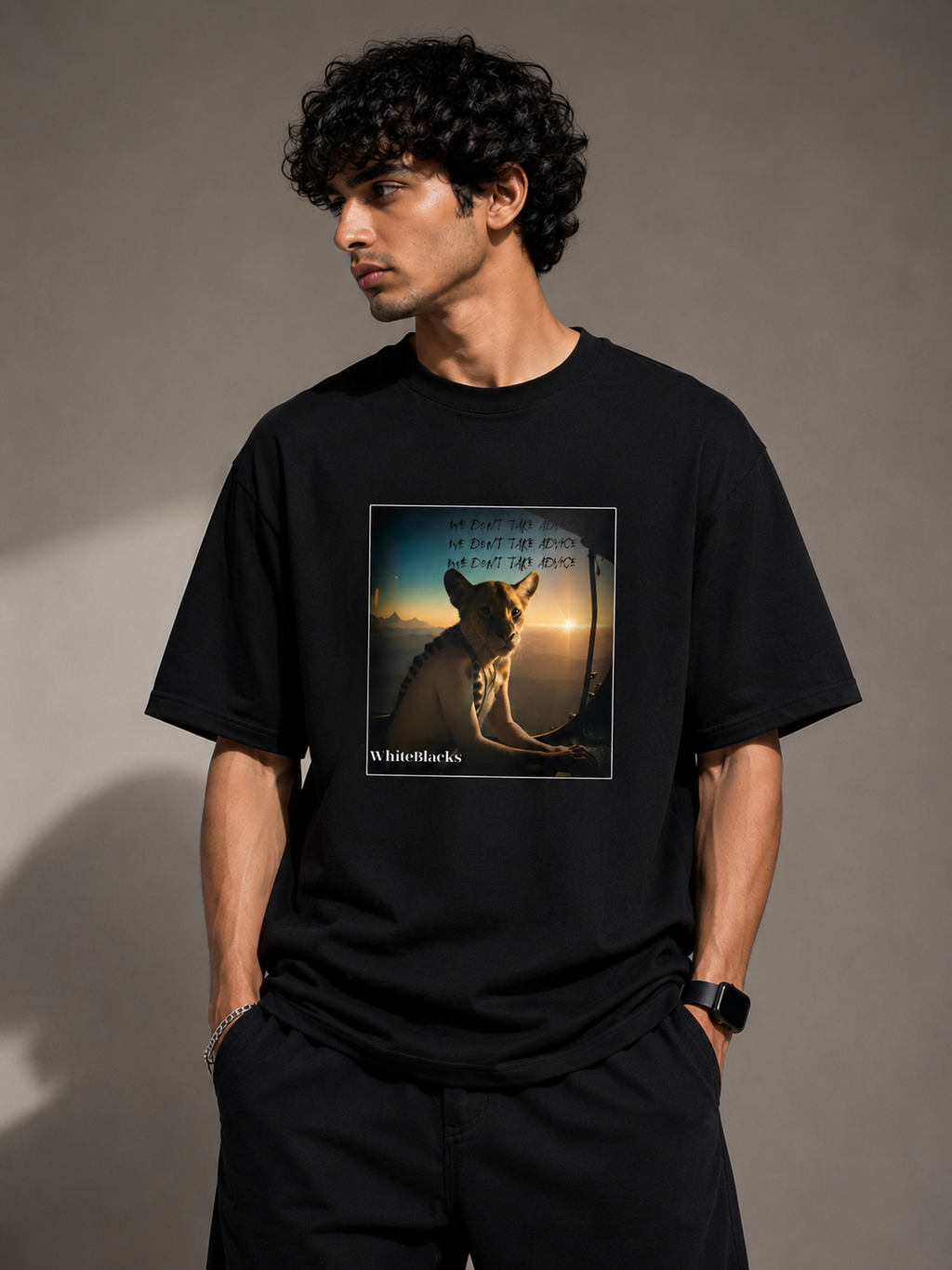 We Don't Take Advice Oversized Graphic T-Shirt
