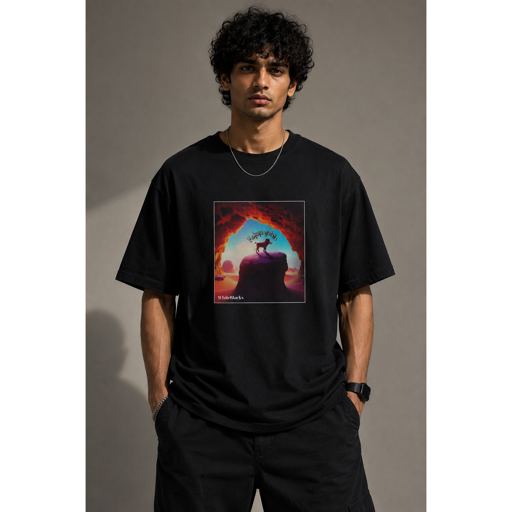 Hakuna Matata Color Oversized Graphic T-Shirt