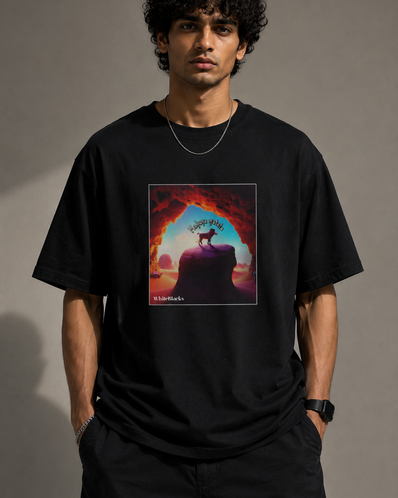 Hakuna Matata Color Oversized Graphic T-Shirt