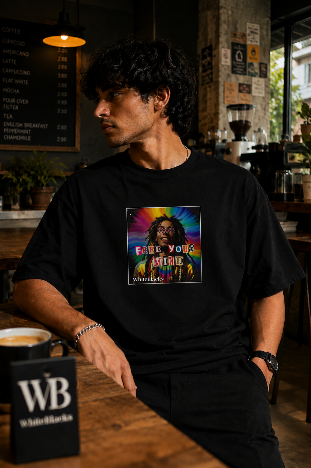 Free Your Mind Color Oversized Graphic T-Shirt