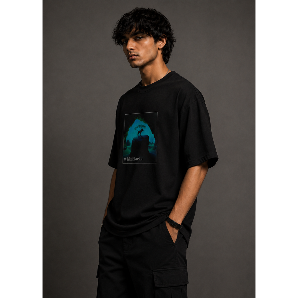 Hakuna Matata Filtered Oversized Graphic T-Shirt