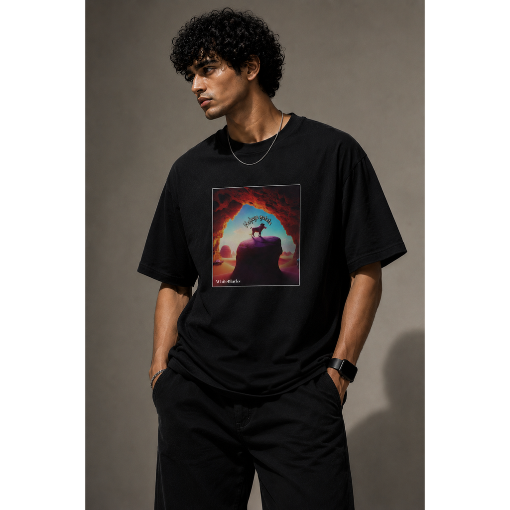 Hakuna Matata Color Oversized Graphic T-Shirt