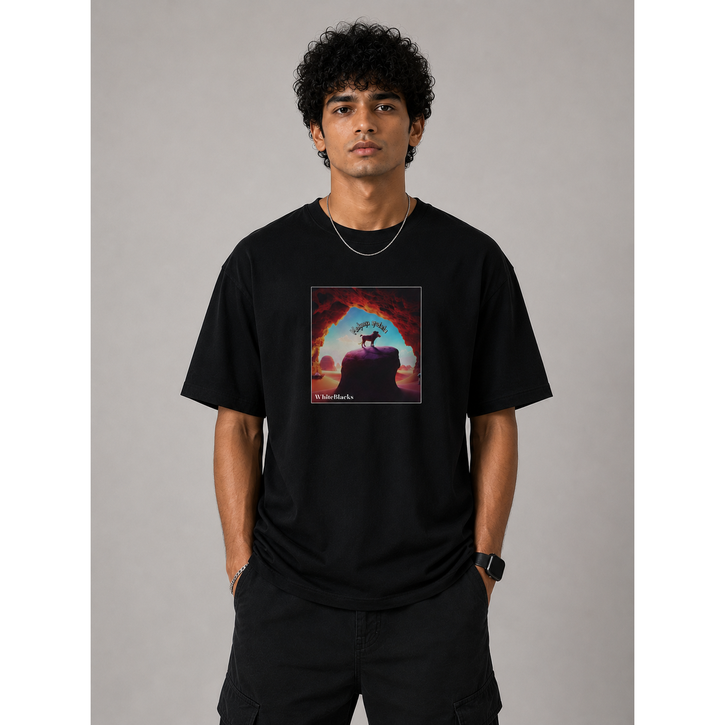 Hakuna Matata Color Oversized Graphic T-Shirt