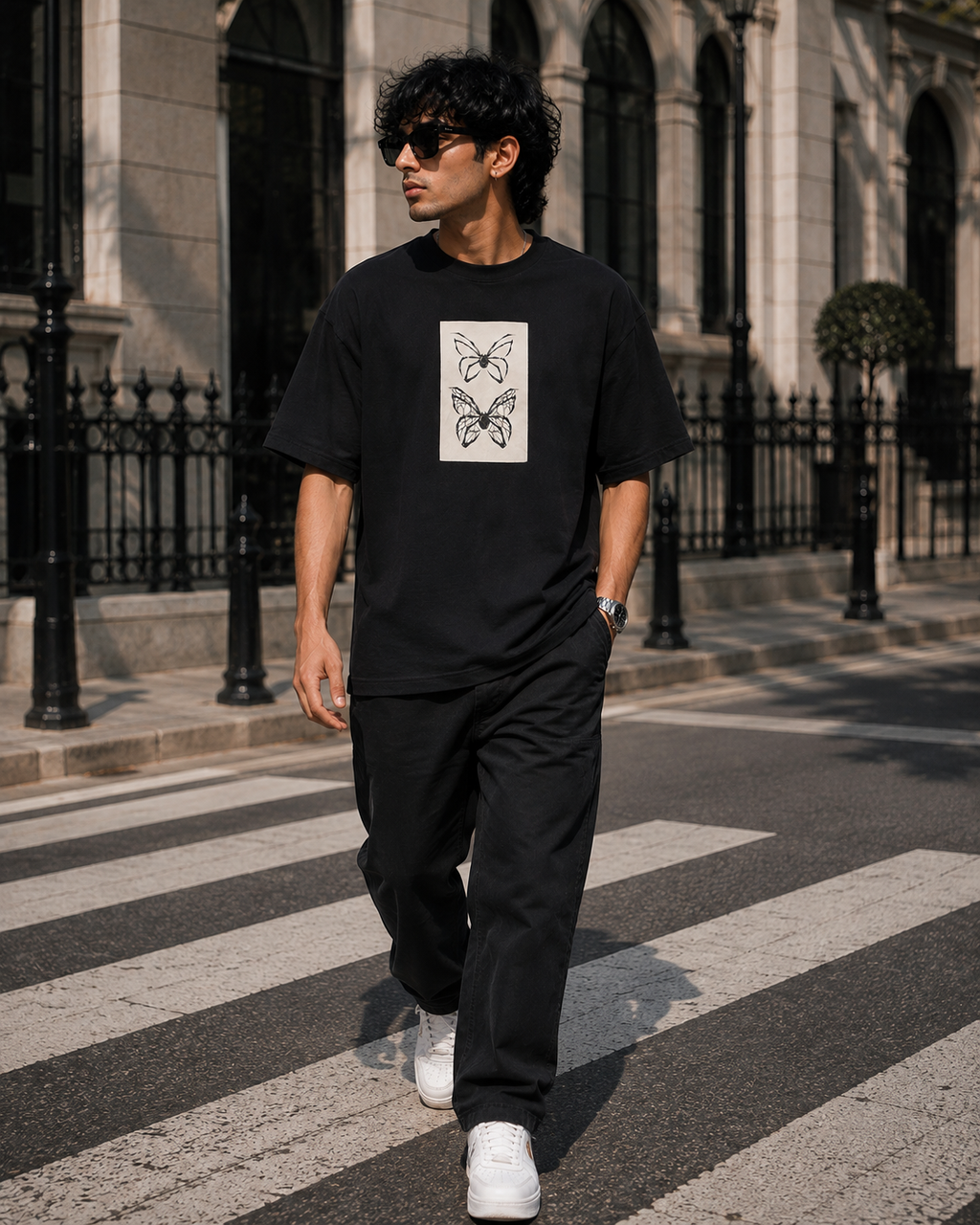 Black Widow Oversized Graphic T-Shirt