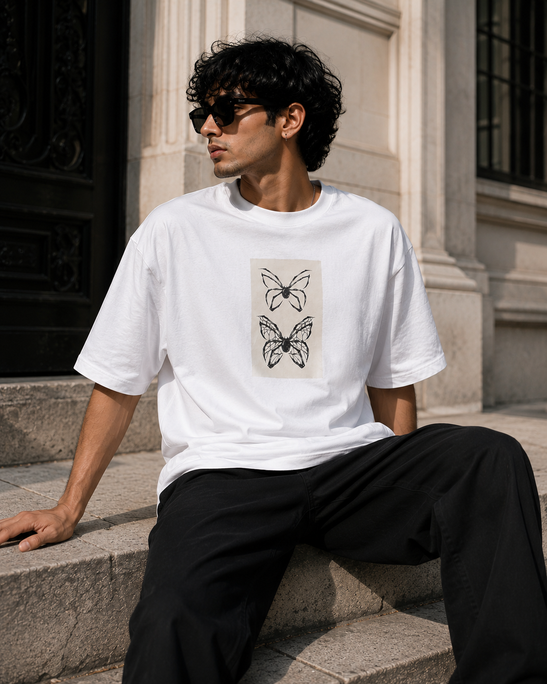 Black Widow Oversized Graphic T-Shirt