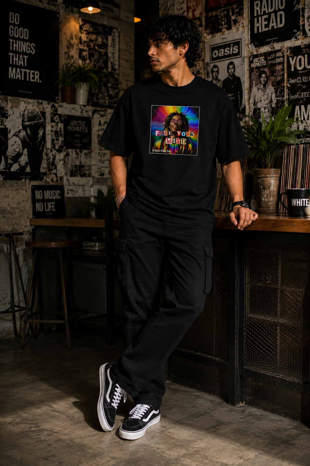 Free Your Mind Color Oversized Graphic T-Shirt