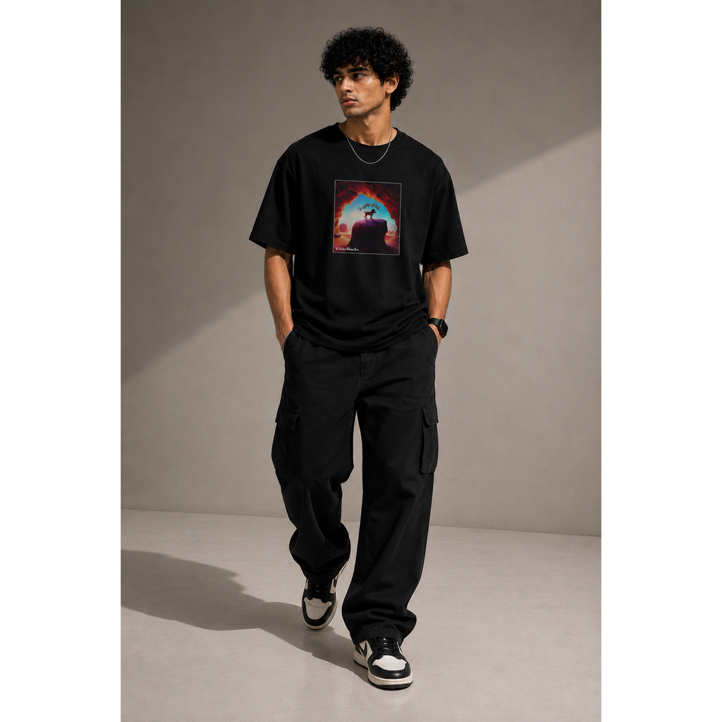 Hakuna Matata Color Oversized Graphic T-Shirt