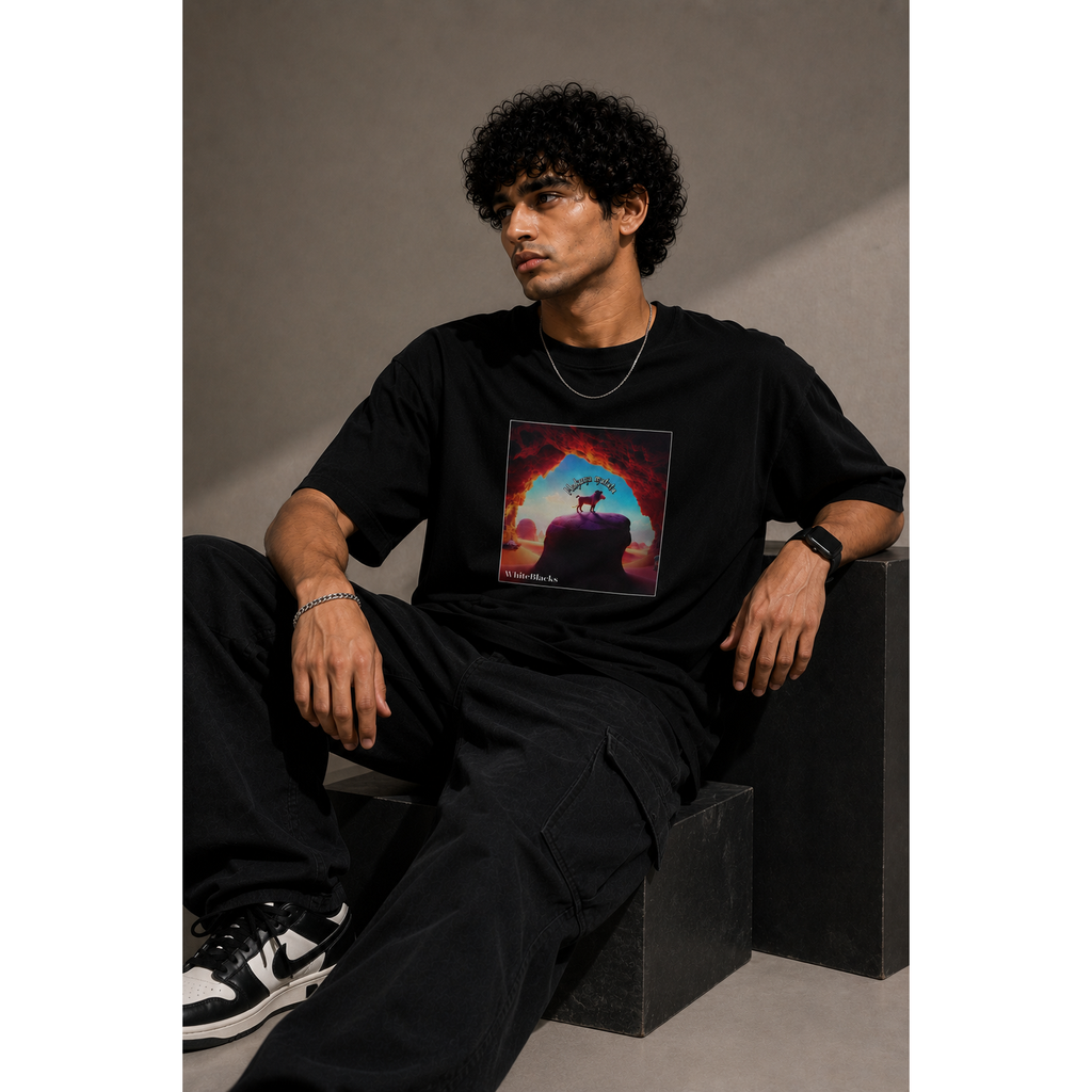 Hakuna Matata Color Oversized Graphic T-Shirt