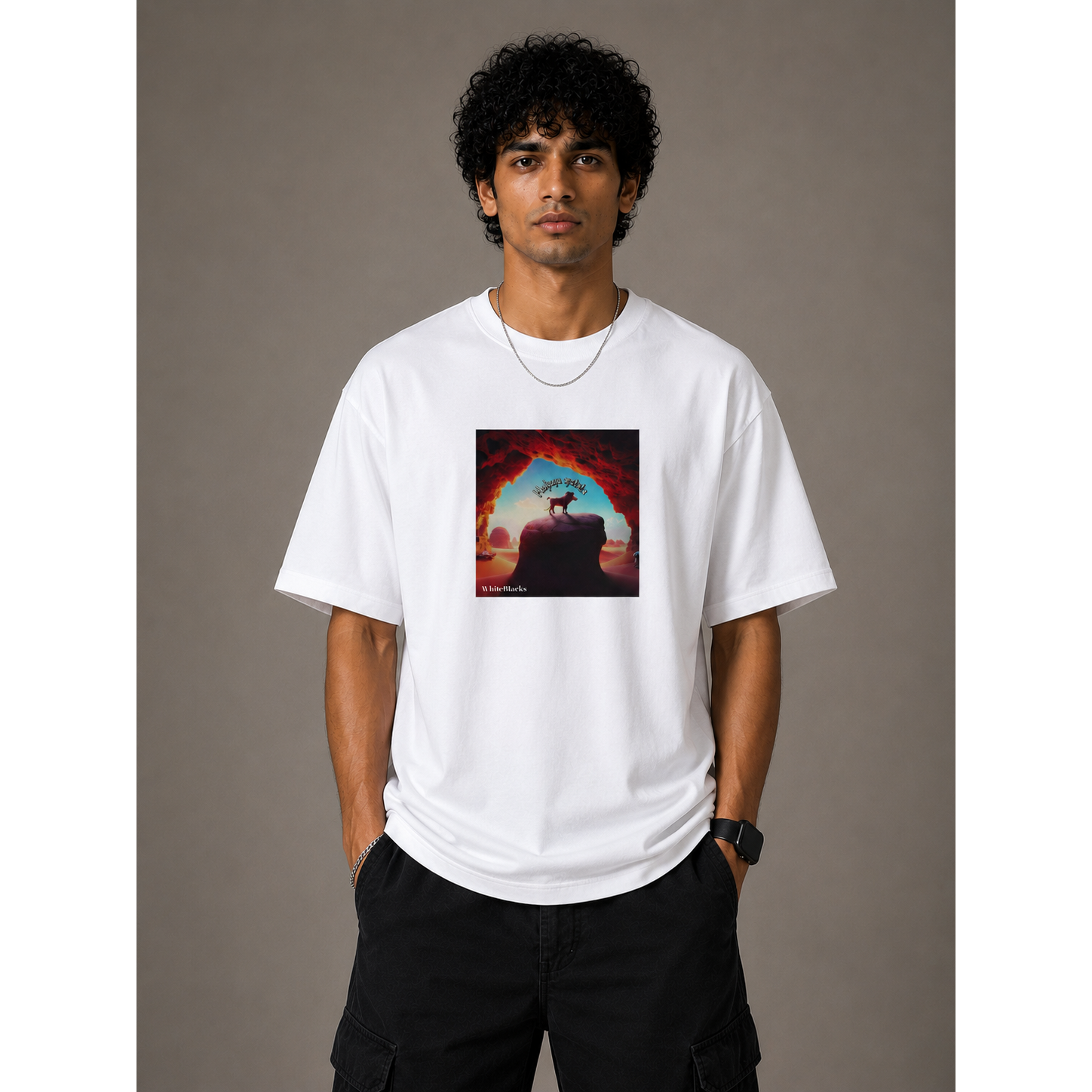 Hakuna Matata Color Oversized Graphic T-Shirt