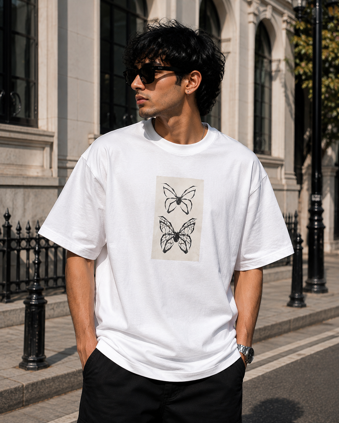 Black Widow Oversized Graphic T-Shirt