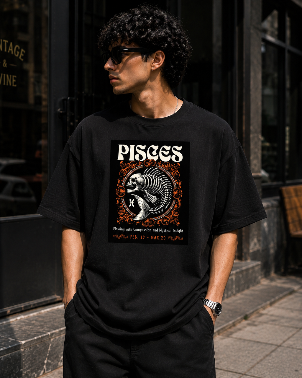 Pisces Oversized Graphic T-Shirt
