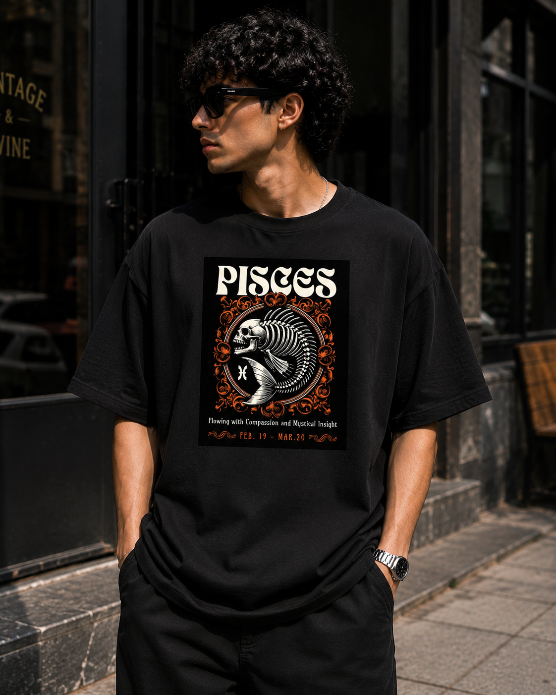 Pisces Oversized Graphic T-Shirt