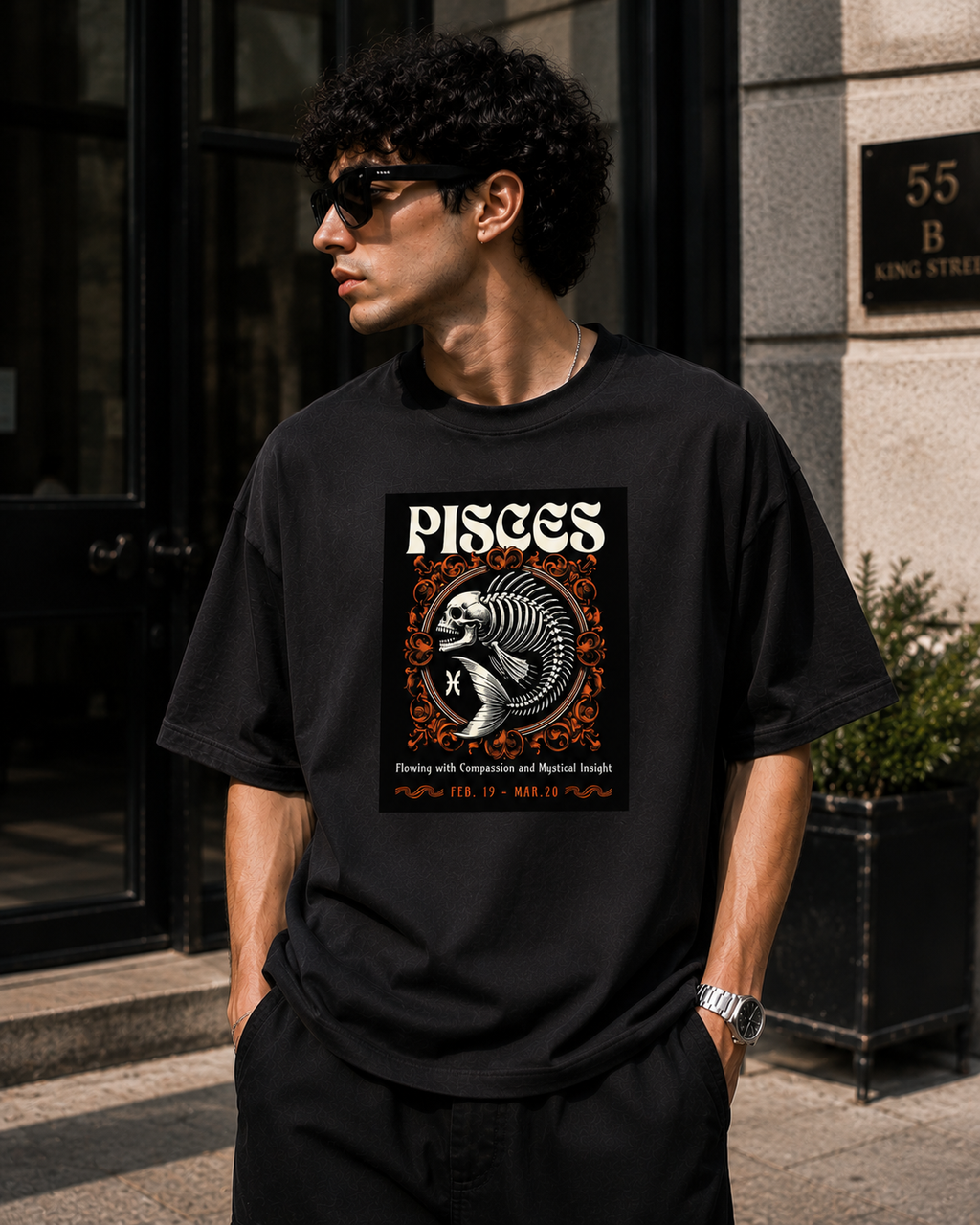 Pisces Oversized Graphic T-Shirt