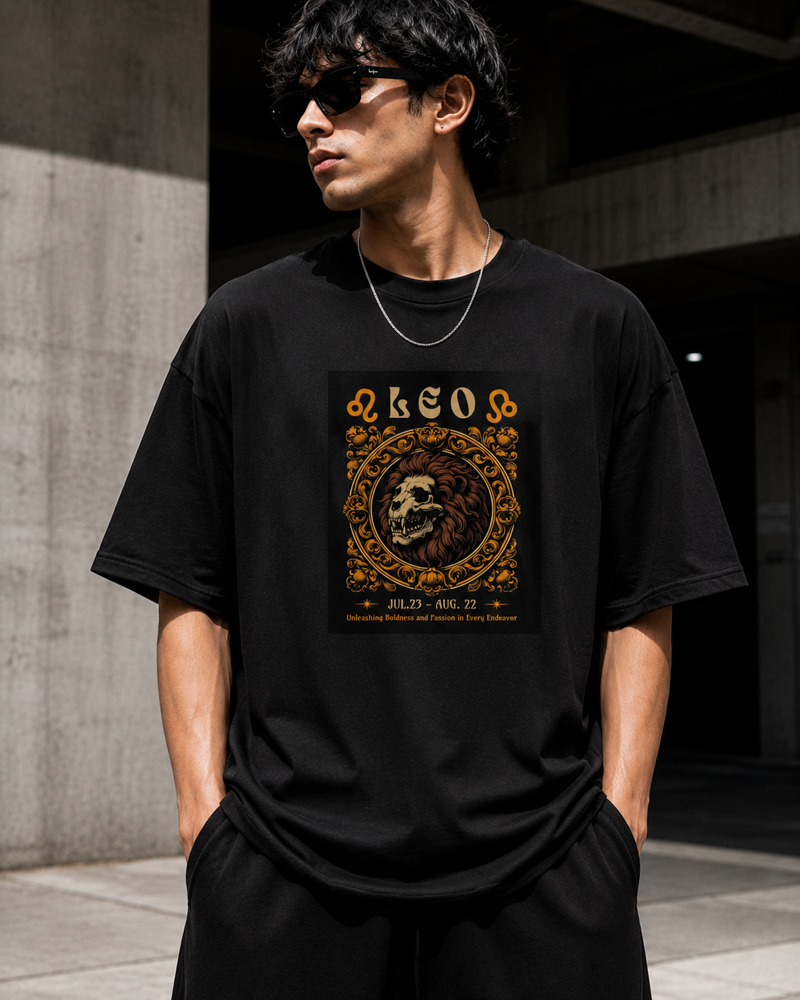Leo Oversized Graphic T-Shirt | WhiteBlacks