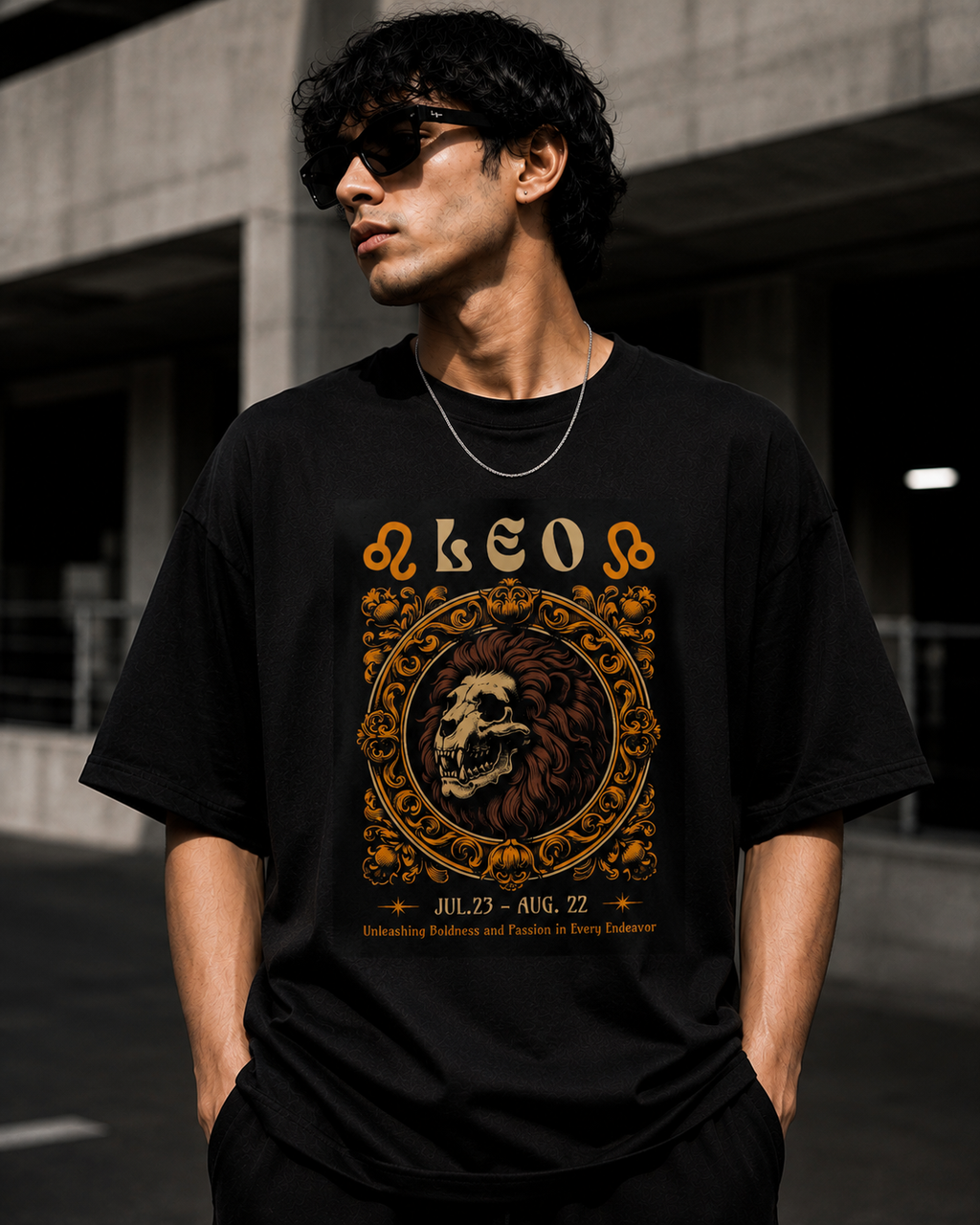 Leo Oversized Graphic T-Shirt | WhiteBlacks
