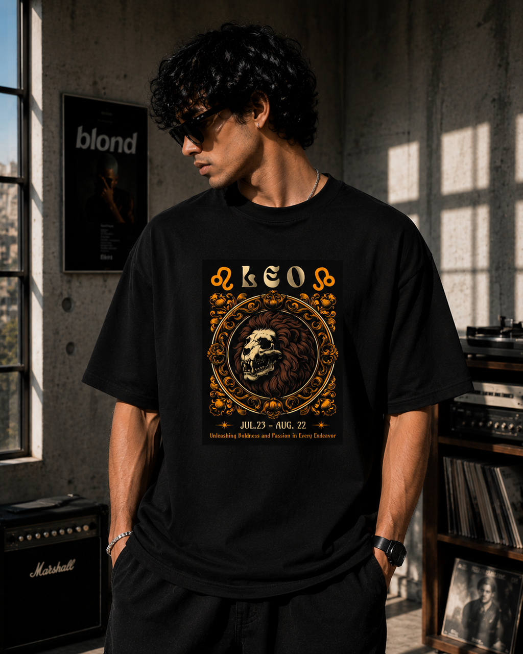 Leo Oversized Graphic T-Shirt | WhiteBlacks