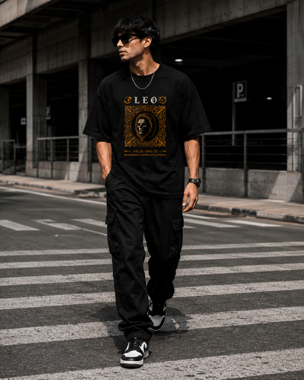 Leo Oversized Graphic T-Shirt | WhiteBlacks