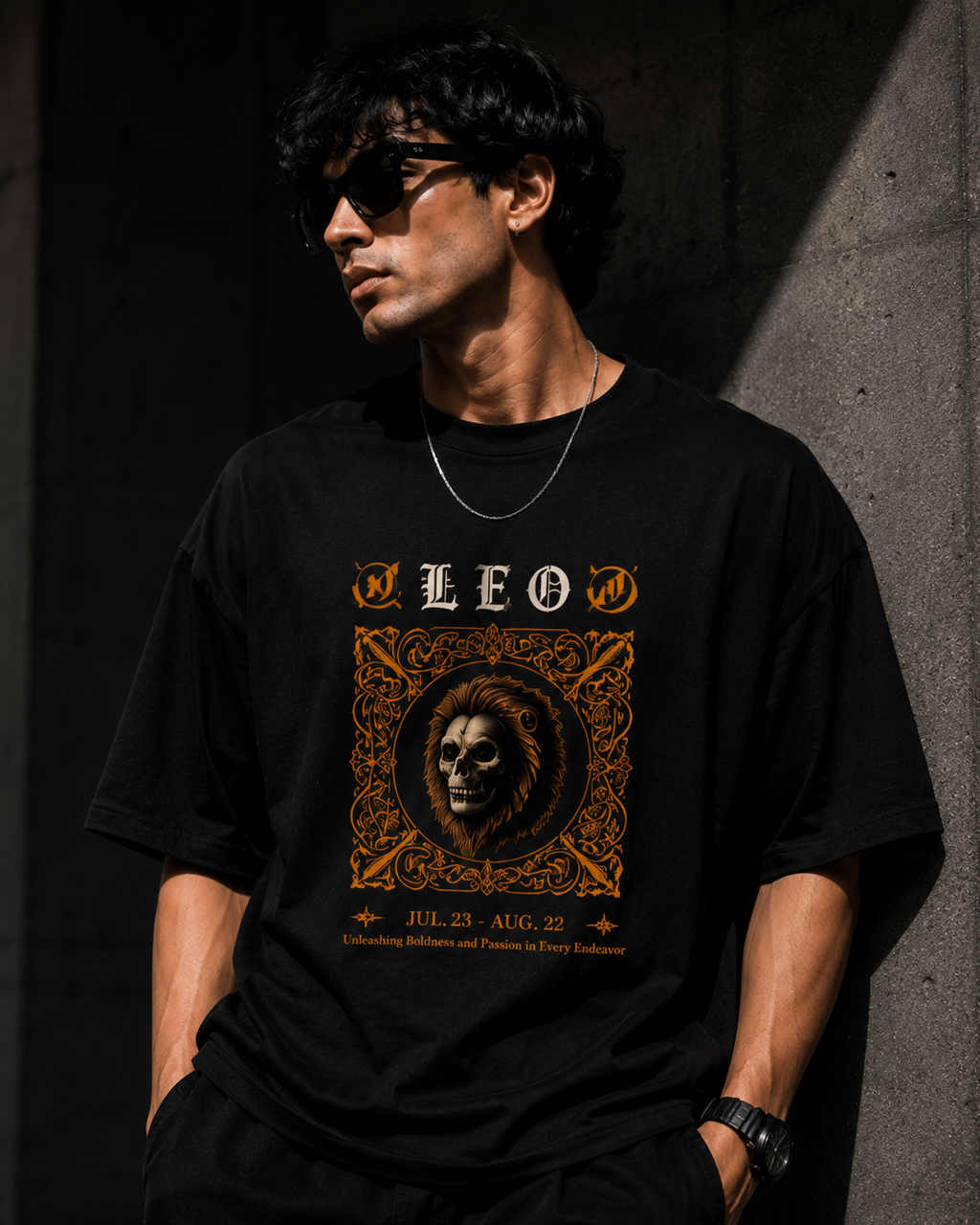 Leo Oversized Graphic T-Shirt | WhiteBlacks