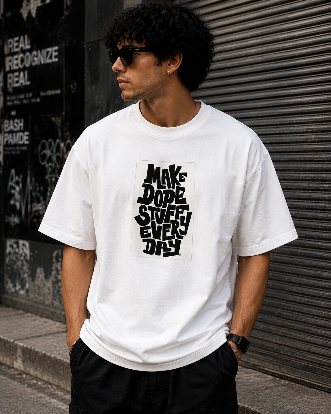 Make Dope Stuff Oversized Graphic T-Shirt