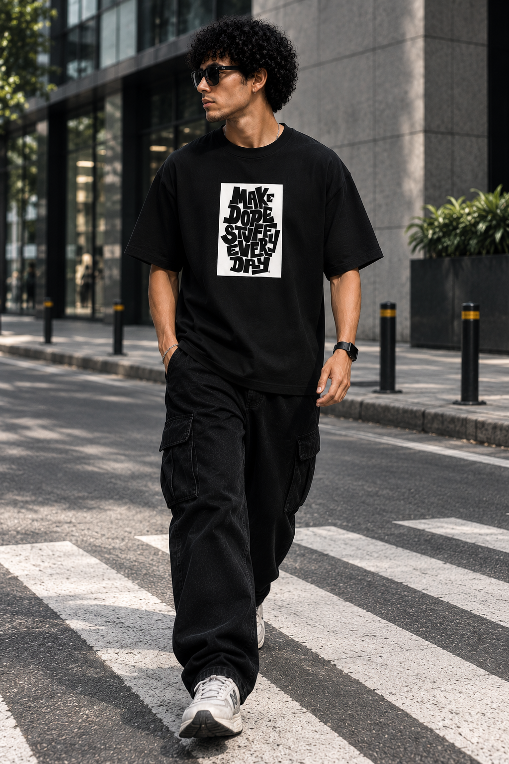 Make Dope Stuff Oversized Graphic T-Shirt