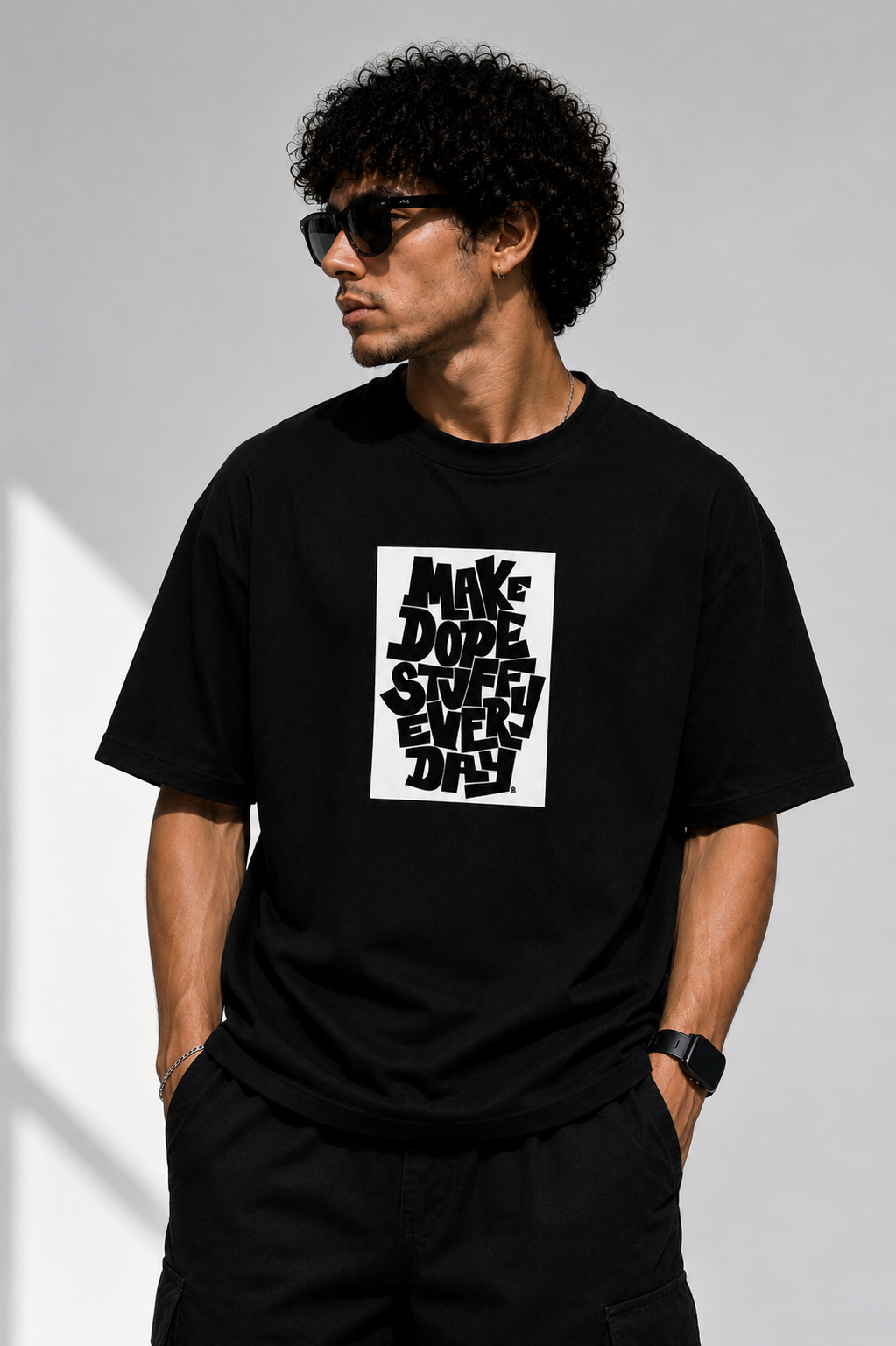 Make Dope Stuff Oversized Graphic T-Shirt