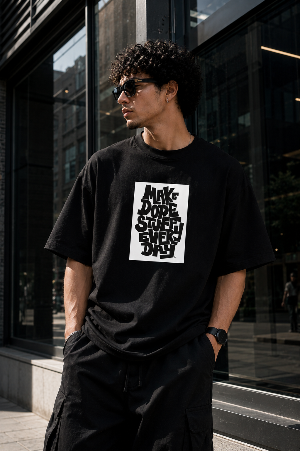 Make Dope Stuff Oversized Graphic T-Shirt
