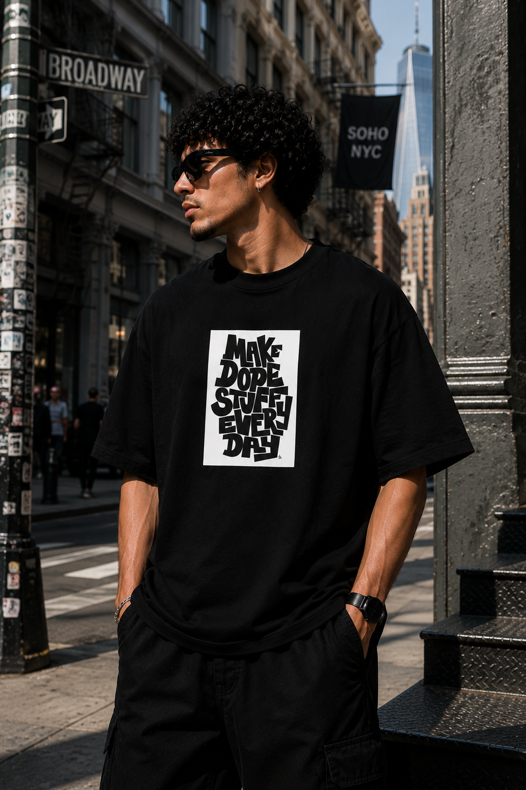 Make Dope Stuff Oversized Graphic T-Shirt