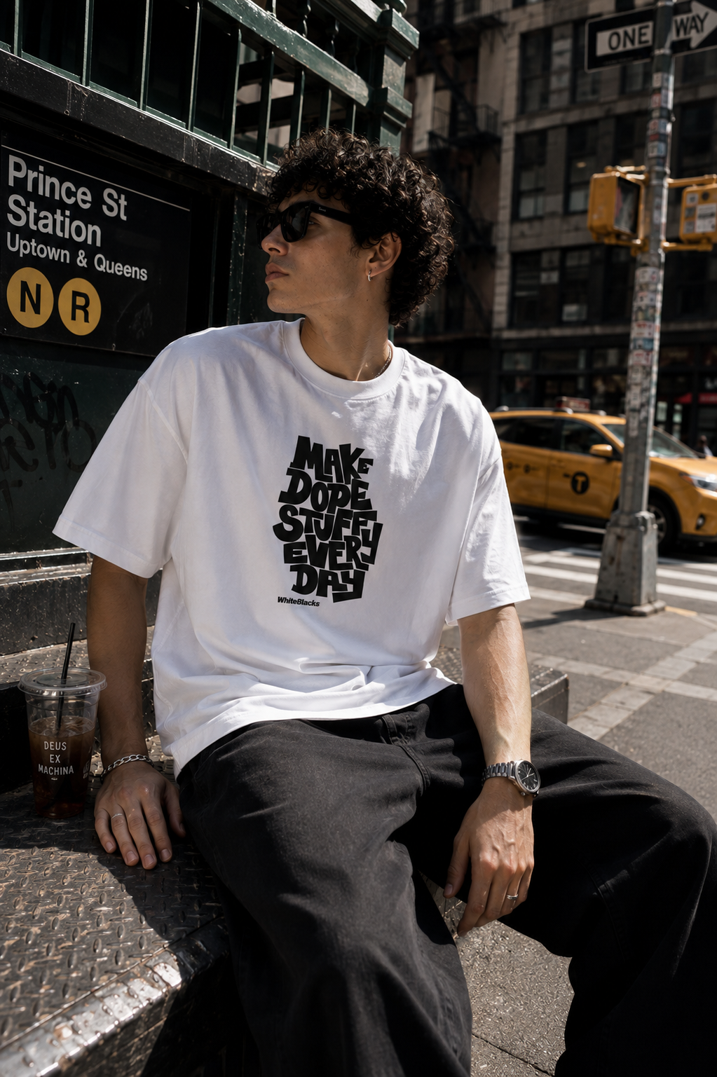 Make Dope Stuff Oversized Graphic T-Shirt