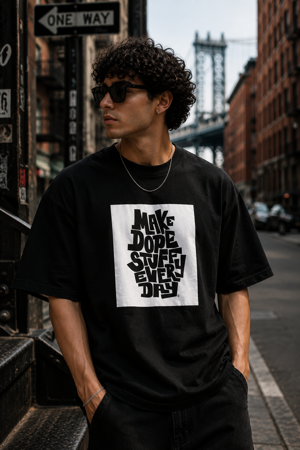 Make Dope Stuff Oversized Graphic T-Shirt