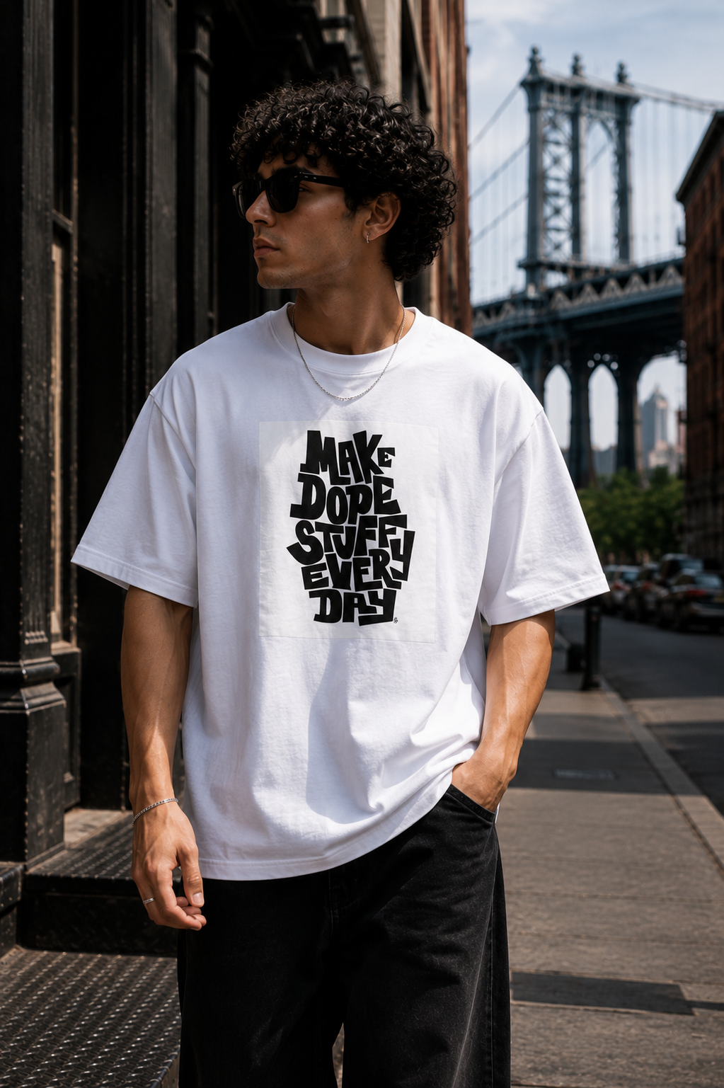 Make Dope Stuff Oversized Graphic T-Shirt