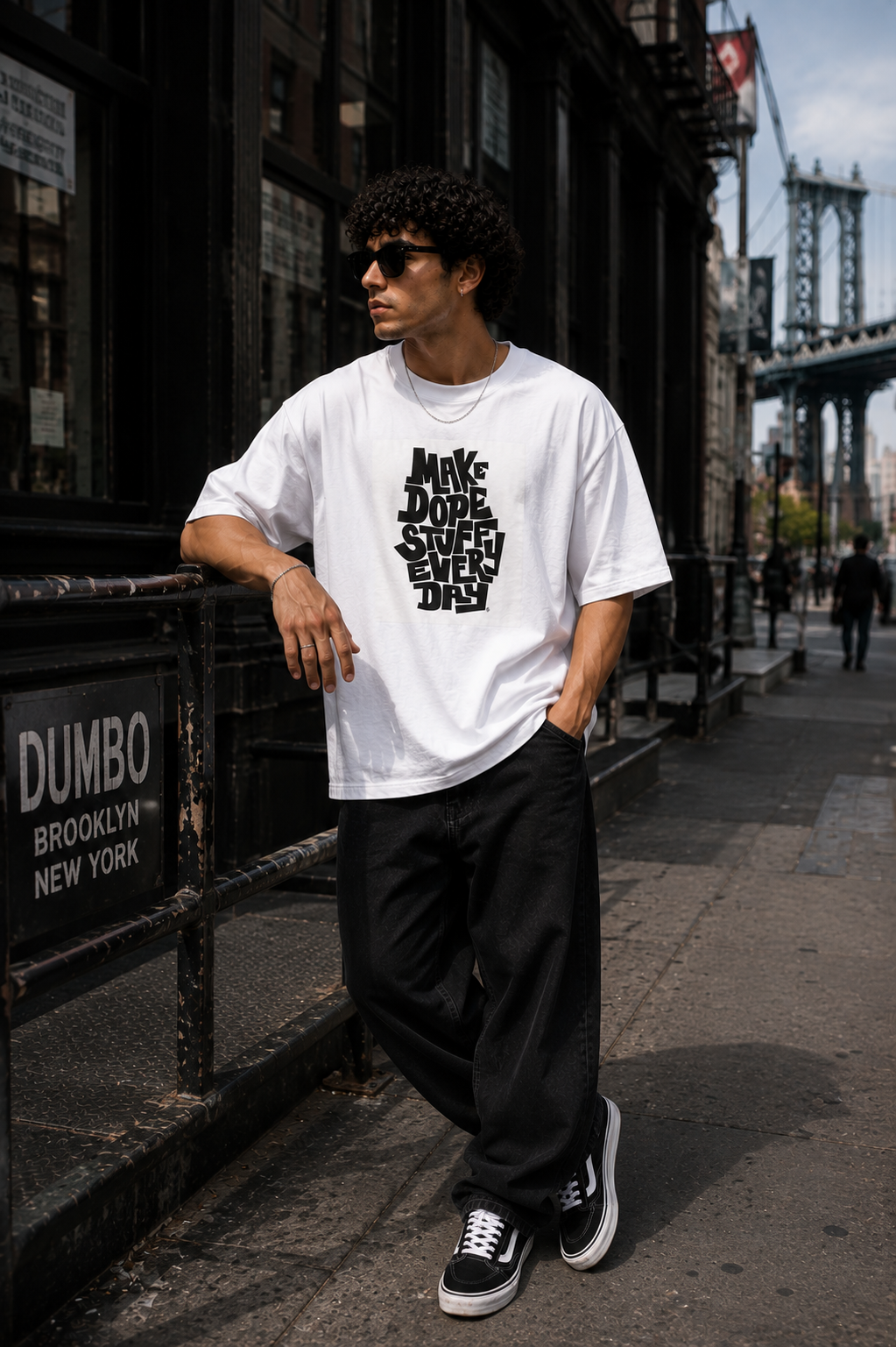 Make Dope Stuff Oversized Graphic T-Shirt