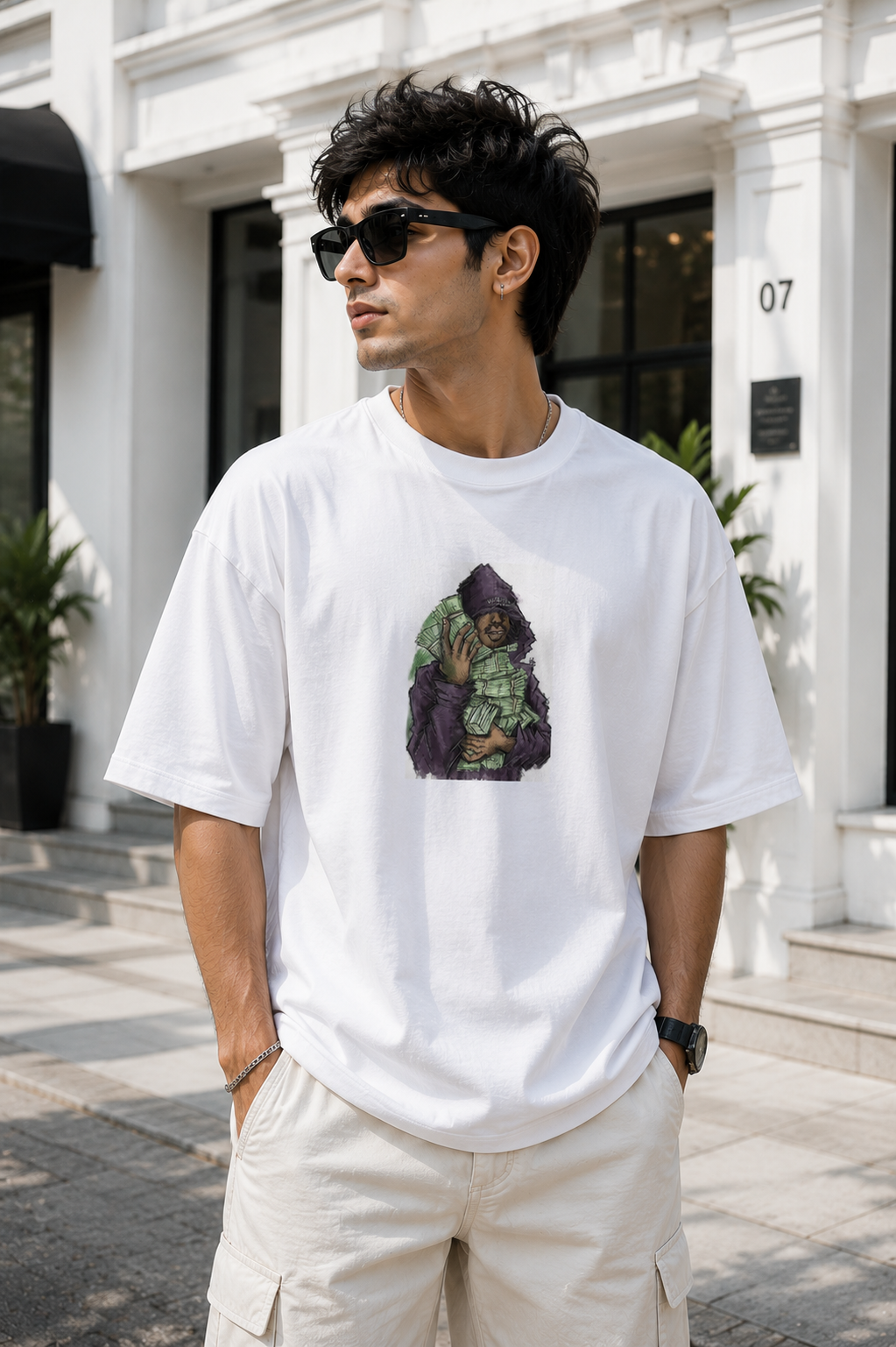Money Talks Oversized Graphic T-Shirt