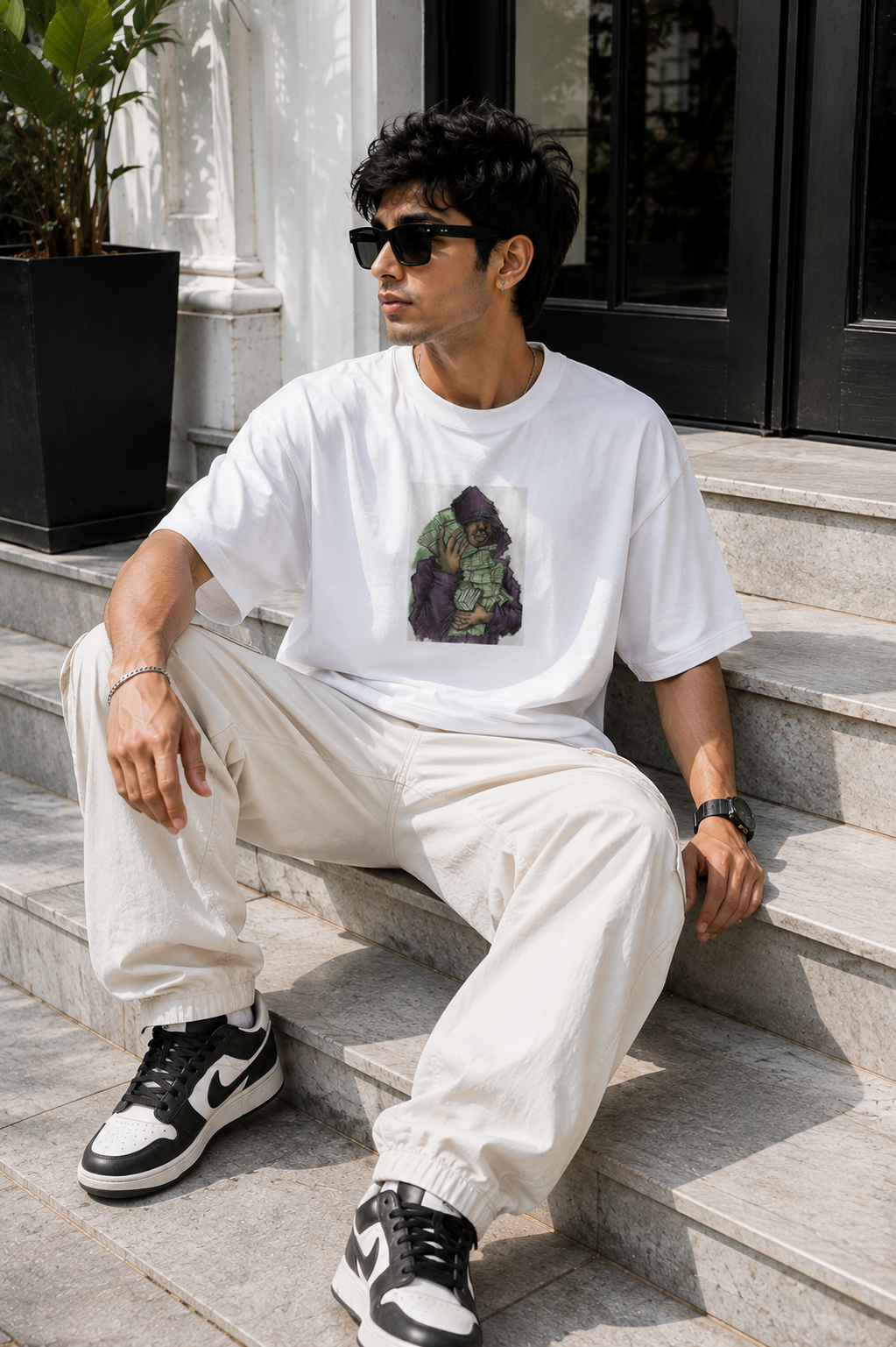 Money Talks Oversized Graphic T-Shirt