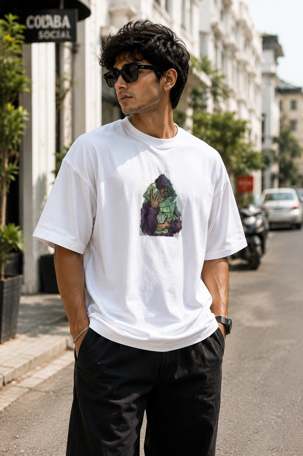 Money Talks Oversized Graphic T-Shirt