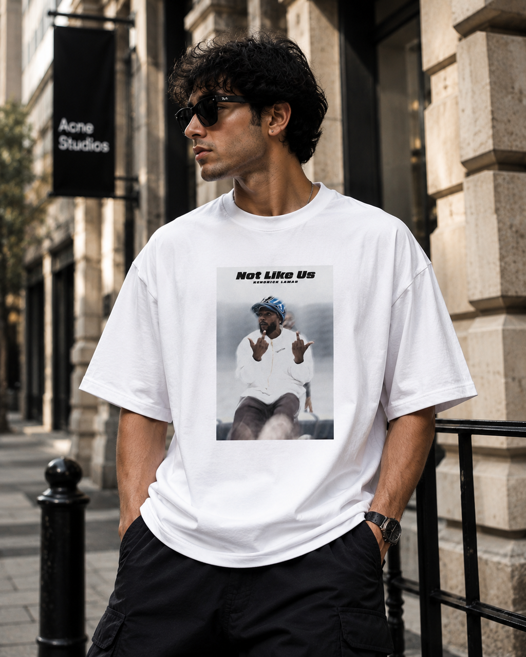 Not Like Us Oversized Graphic T-Shirt