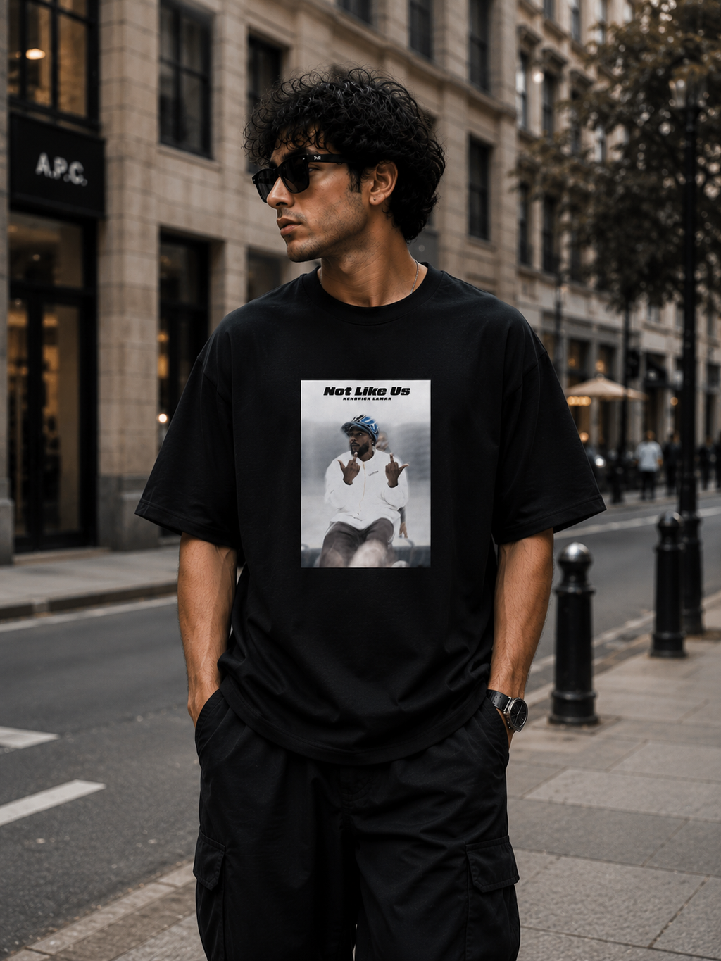 Not Like Us Oversized Graphic T-Shirt
