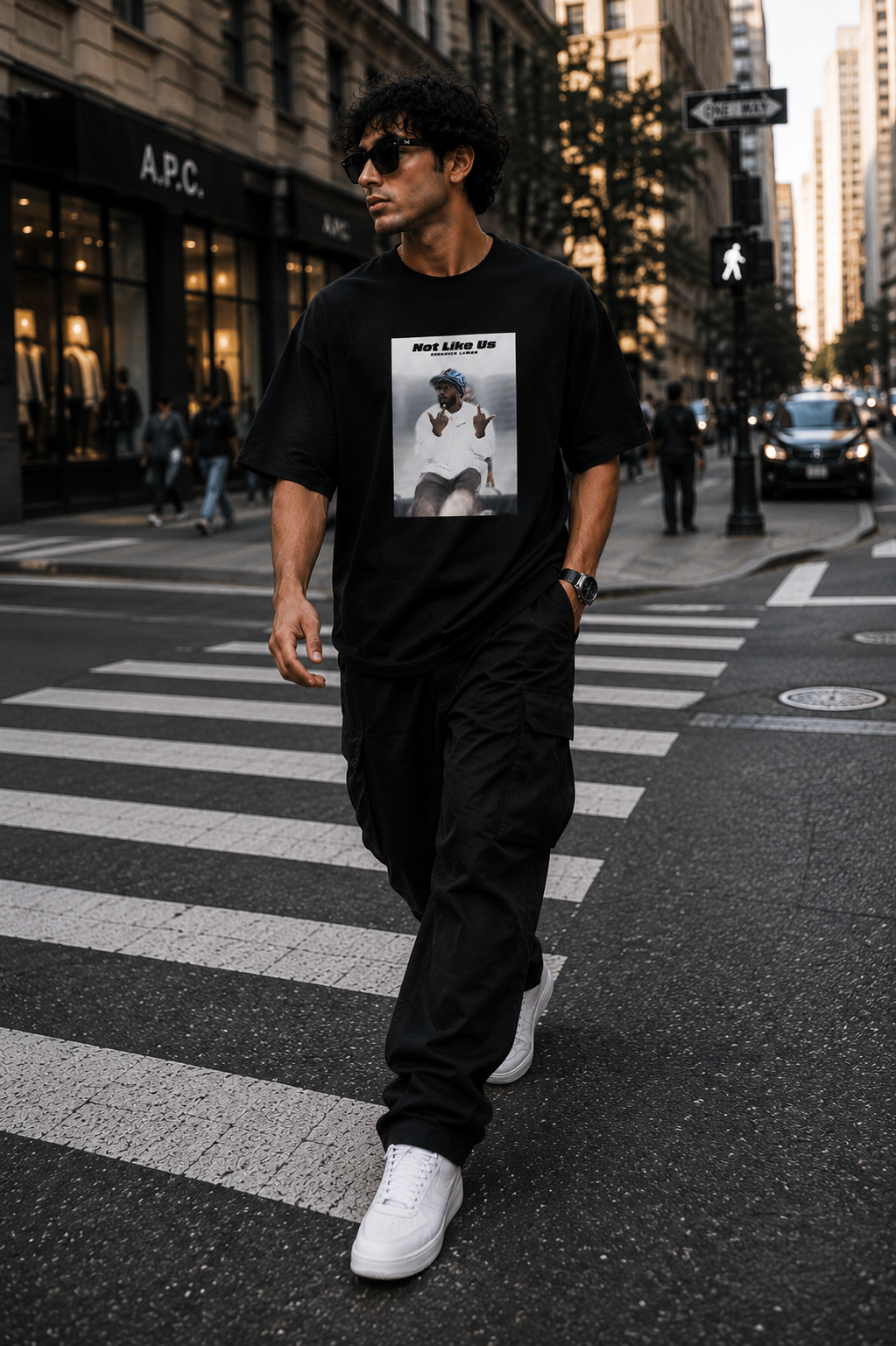 Not Like Us Oversized Graphic T-Shirt