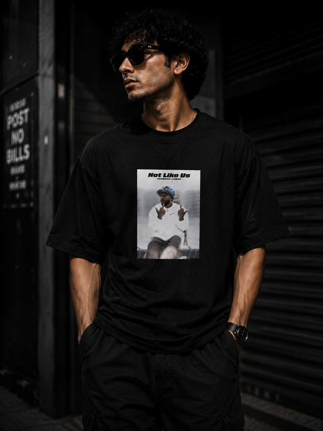 Not Like Us Oversized Graphic T-Shirt