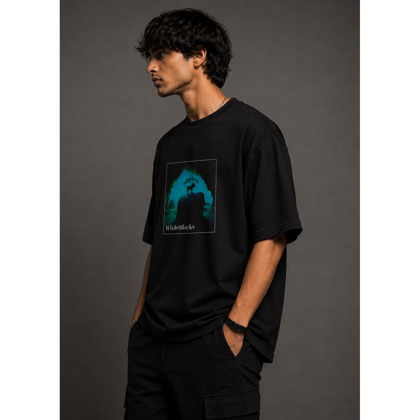 Hakuna Matata Filtered Oversized Graphic T-Shirt
