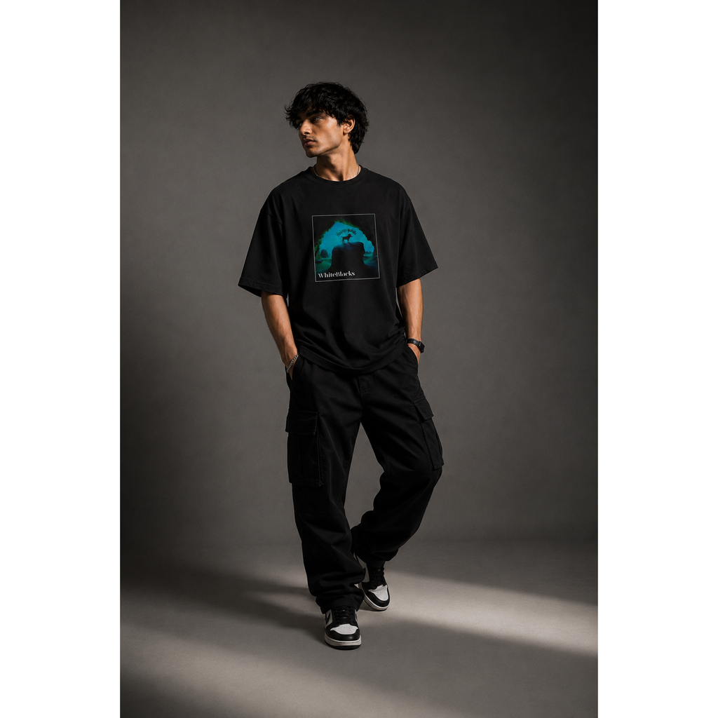 Hakuna Matata Filtered Oversized Graphic T-Shirt
