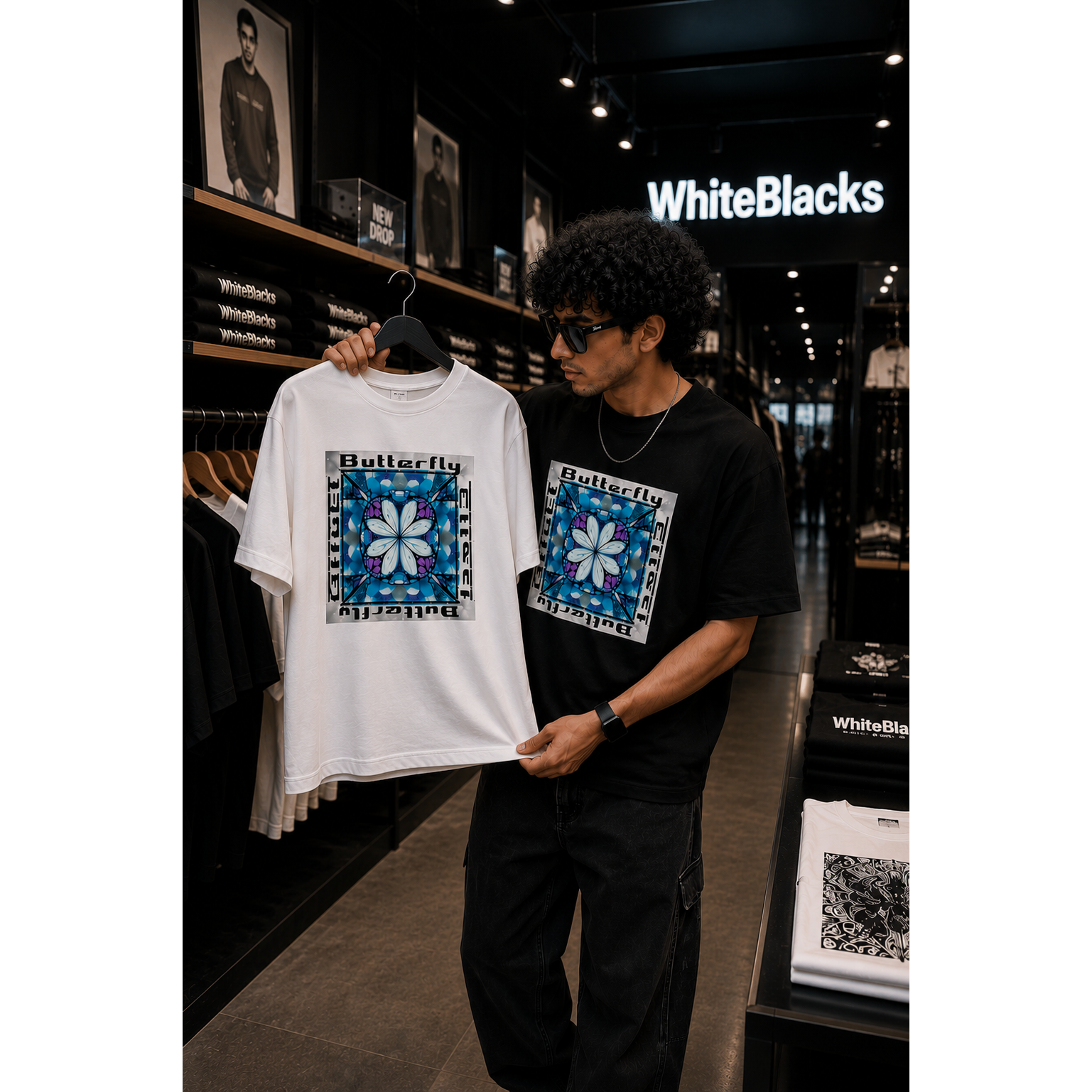 Butterfly Oversized Graphic T-Shirt | WhiteBlacks State of Mind Collection