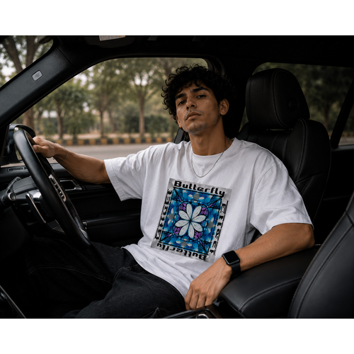 Butterfly Oversized Graphic T-Shirt | WhiteBlacks State of Mind Collection