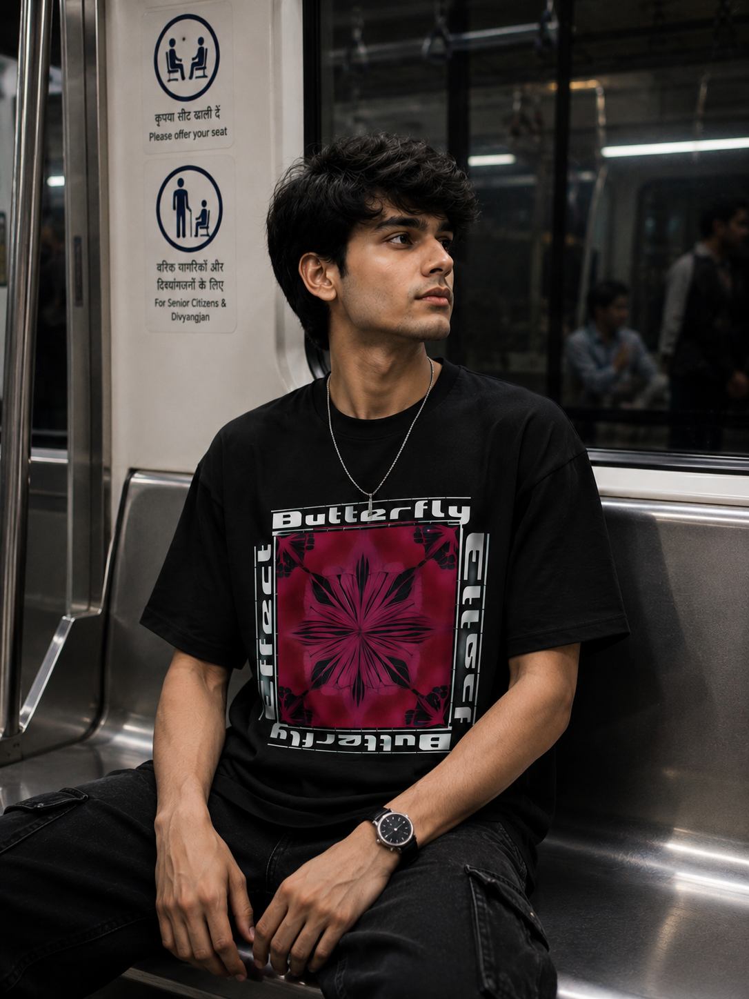 Butterfly V2 Oversized Graphic T-Shirt | WhiteBlacks State of Mind Collection