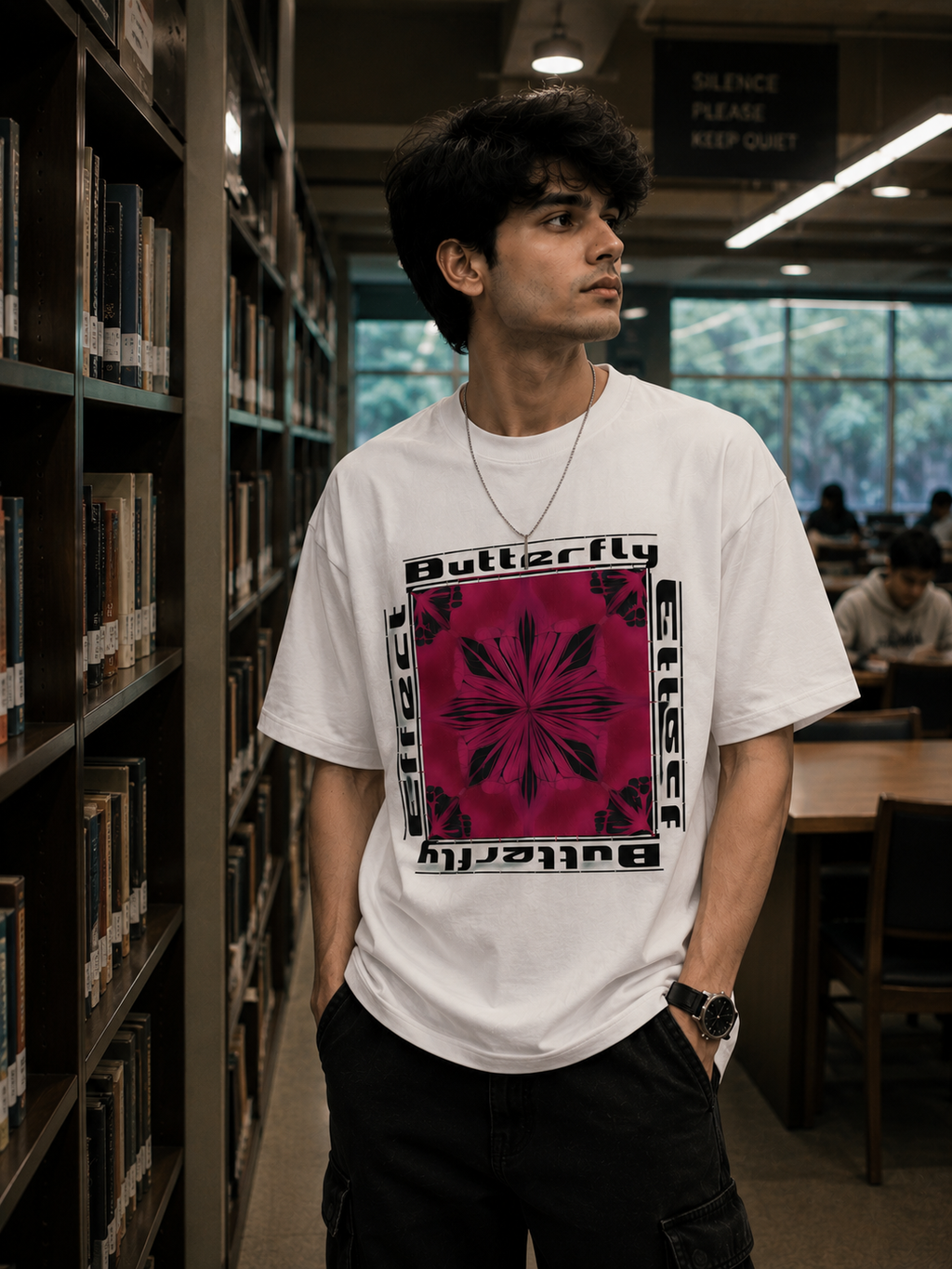 Butterfly V2 Oversized Graphic T-Shirt | WhiteBlacks State of Mind Collection
