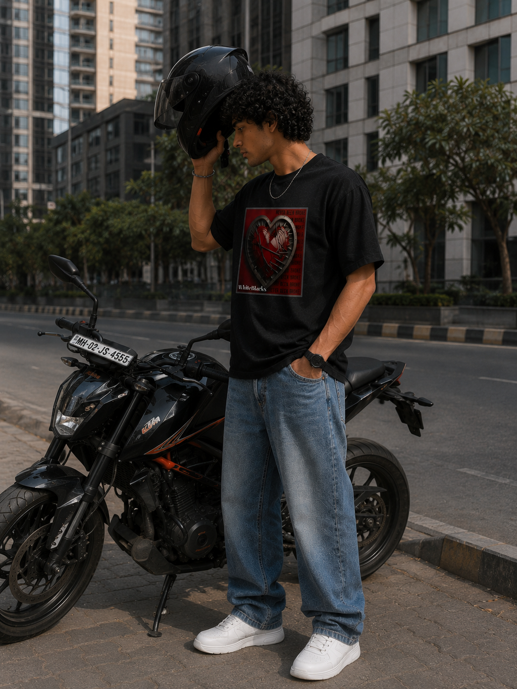 Never Been Broke Oversized Graphic T-Shirt